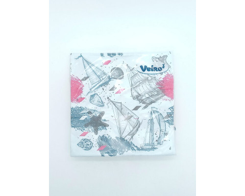 Салфетки бумажные "Veiro" 20шт 3-слойные тисненые 