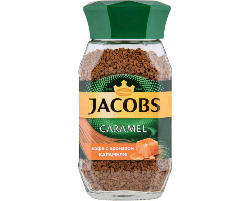 Кофе JACOBS Caramel с ароматом карамели, растворимый сублимированный, 95 г 
