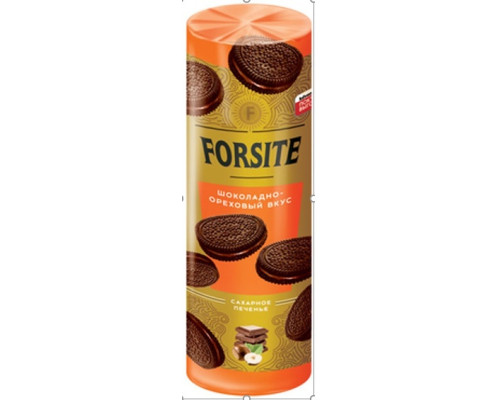 Печенье Forsite сэндвич с шоколадно-ореховым вкусом, Россия, 220г