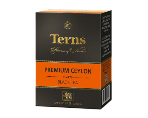Чай TERNS черный, цейлонский, байховый, листовой, Шри-Ланка, 100 г 