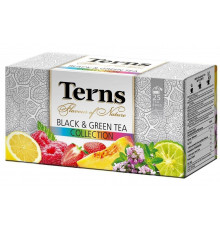 Чай TERNS черный, и зеленый цейлонский, чайная коллекция, Шри-Ланка, 39 г (20*1,5 г + 5*1,8 г)
