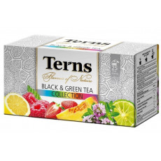 Чай TERNS черный, и зеленый цейлонский, чайная коллекция, Шри-Ланка, 39 г (20*1,5 г + 5*1,8 г)