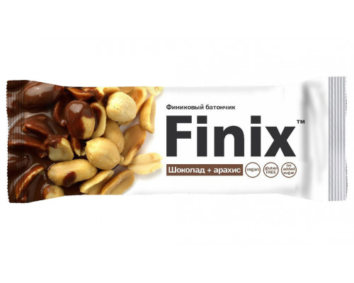 Батончик финиковый FINIX c арахисом и шоколадом, Россия, 30г