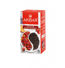 Чай AKBAR черный, яблоко и шиповнк, Россия, 37.5 г (25*1.5 г)