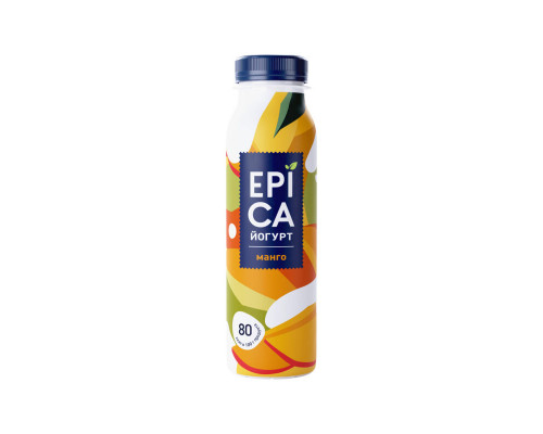 Йогурт питьевой EPICA манго 2,5%, без змж, Россия, 260г