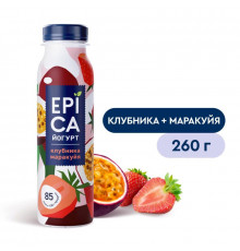Йогурт питьевой EPICA клубника-маракуйя 2,5%, без змж, Россия, 260г