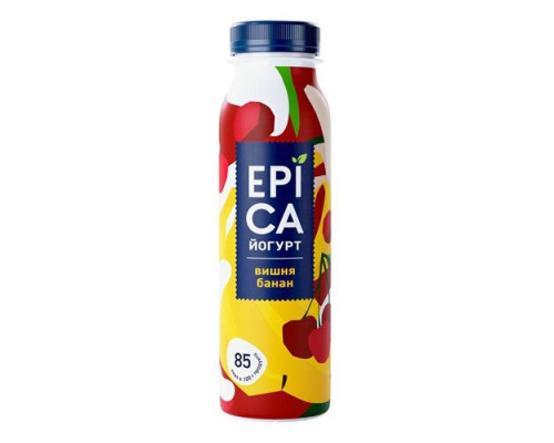 Йогурт питьевой EPICA вишня-банан 2,5%, без змж, Россия, 260г