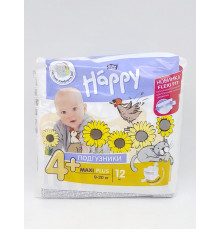 Подгузники"Bella baby Happy"12шт Maxi Plus размер 4+