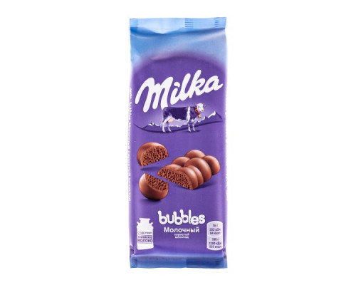 Шоколад "Milka Bubbles" 76г молочный пористый м/у