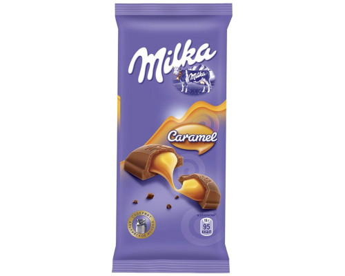 Шоколад "Milka" 90г молочный с карамельной начинкой м/у