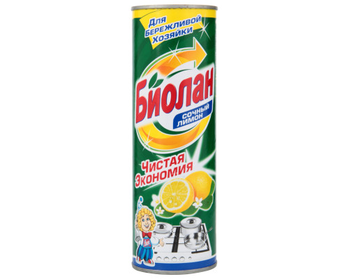 Средство чистящее"Биолан Сочный лимон"400г порош.