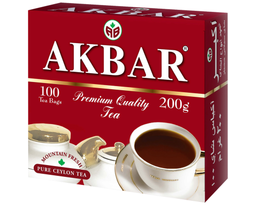 Чай AKBAR Limited Edition черный, байховый, цейлонский, мелколистный, Россия, 200 г (100*2 г) 