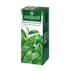Чай AKBAR зеленый классический, пакетированный, Россия, 50 г (25*2 г) 