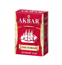 Чай AKBAR Корабль черный, байховый, листовой, Россия, 90 г