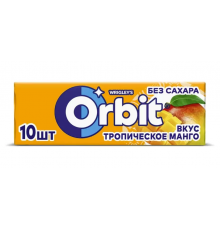 Жевательная резинка Orbit вкус Тропическое манго без сахара, Россия, 13,6г