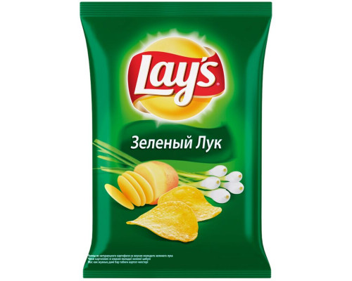 Чипсы картофельные LAY'S Зеленый лук, Россия, 140г