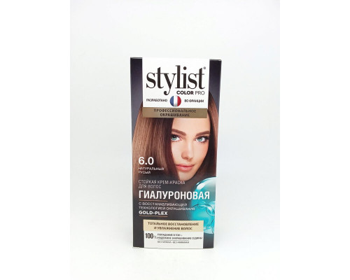 Крем-краска"Stylist Color Pro"для волос Тон 6.0 нат.русый