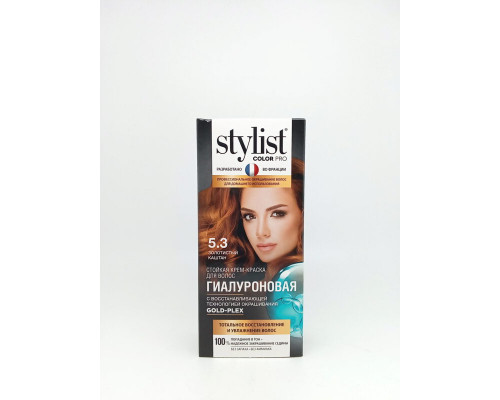 Крем-краска"Stylist Color Pro"для волос Тон 5.3 золот.каштан 