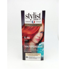 Крем-краска"Stylist Color Pro"для волос Тон 5.46 медно-рыжий 
