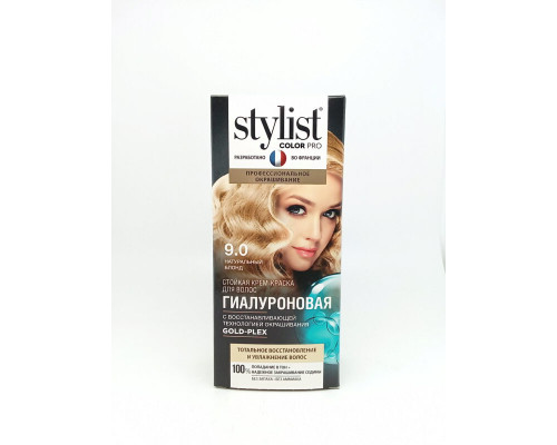 Крем-краска"Stylist Color Pro"для волос Тон 9.0 натур.блонд 