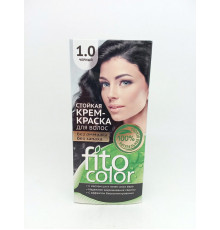 Крем-краска "Fito Color" для волос стойкая Тон 1.0 чёрный 