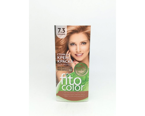 Крем-краска "Fito Color" для волос стойкая Тон 7.3 карамель 