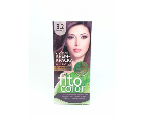 Крем-краска "Fito Color" для волос стойкая Тон 3.2 баклажан 