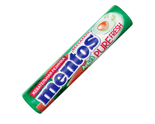 Жевательная резинка MENTOS Mentos Pure Fresh со вкусом арбуза, Россия, 15.5 г 