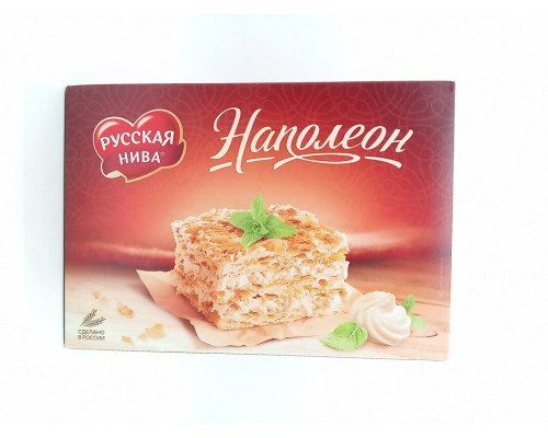 Торт "Наполеон" 340г слоеный м/у ТМ Русская Нива
