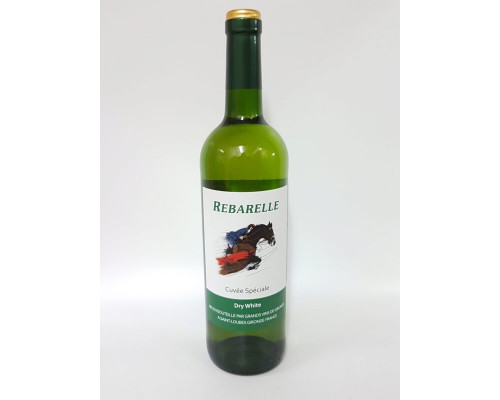 Вино "Ребарель" 0,75л ординарное белое сухое 11% 