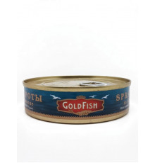 Шпроты GOLDFISH в масле из балтийской кильки, консервы рыбные, Россия, 160 г