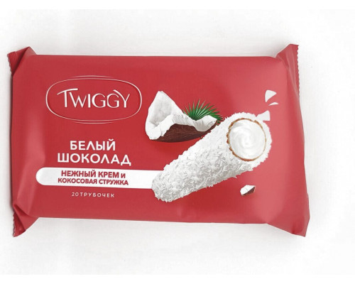 Конфеты "Twiggy Double" 185г с кокосом в белом шоколаде м/у 