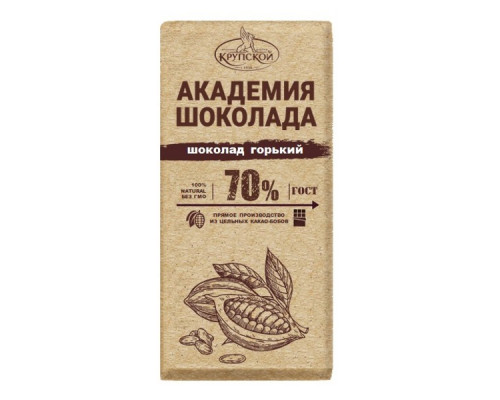 Шоколад горький "Академия шоколада" 85г 70%какао м/у 