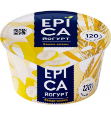 Йогурт "Epica" 130г с бананом и злаками 4,9% пл/б БЗМЖ