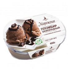 Мороженое ПЕТРОХОЛОД Пломбир шок.с топпингом без змж, Россия, 400г