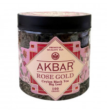 Чай AKBAR Rose Gold черный, байховый, крупнолистный, Россия, 100 г