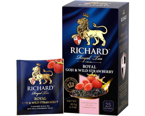 Чай RICHARD Royal Goji & Wild Strawberry, Россия, 42,5 г (25*1,7 г)