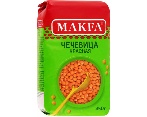 Крупа MAKFA Чечевица красная, Россия, 450г