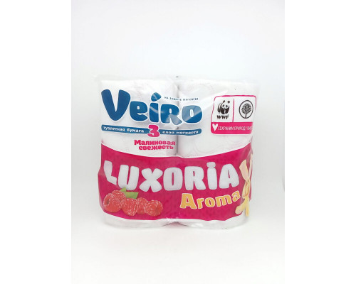 Бумага туалетная VEIRO Luxoria Aroma 4 рулона(3слоя) аром.