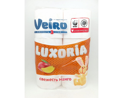 Бумага туалетная VEIRO Luxoria Aroma 6 рулонов(3слоя) аром.