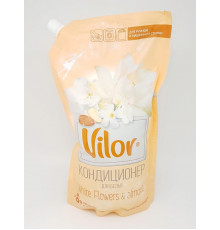 Кондиционер "Vilor" 1000мл Белые цветы и миндаль дой-пак 