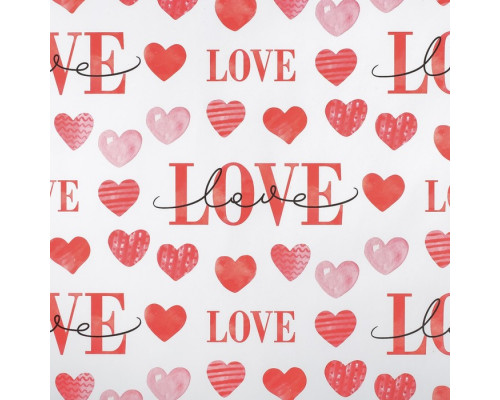 Бумага упаковочная "LOVE" глянцевая 70*100 см Арт.4572087