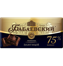 Шоколад "Бабаевский" 90г Элитный 75% какао горький м/у 