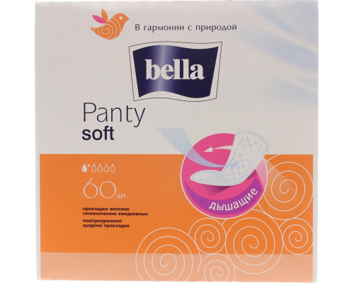 Прокладки "Вella" Panty soft 60шт ежедневные гигиен.тв/у