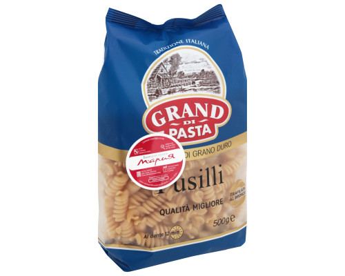 Макаронные изделия GRAND DI PASTA Fusilli, группа А, высший сорт, Россия, 500г