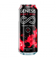 Напиток GENESIS Ruby Star тонизированный, энергетик, газированный, Россия, 500 мл