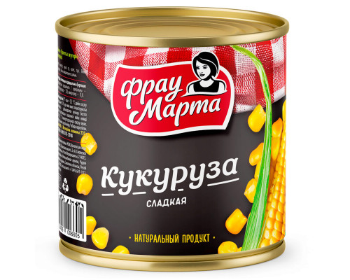 Кукуруза ФРАУ МАРТА сахарная, Россия, 400г