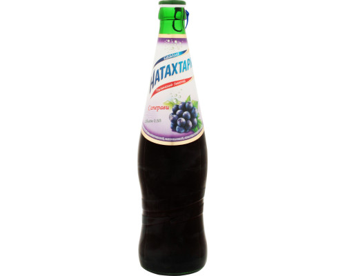 Напиток НАТАХТАРИ Саперави среднегазированная, красный виноград, Грузия, 0,5 л