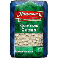 Фасоль НАЦИОНАЛЬ белая продовольственная, Россия, 450 г