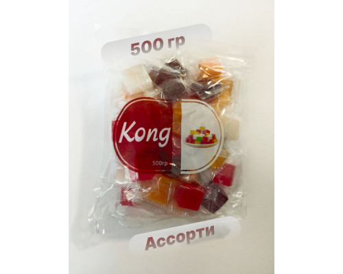 Ассорти KONG Фруктовый вкус (кубики), 500г